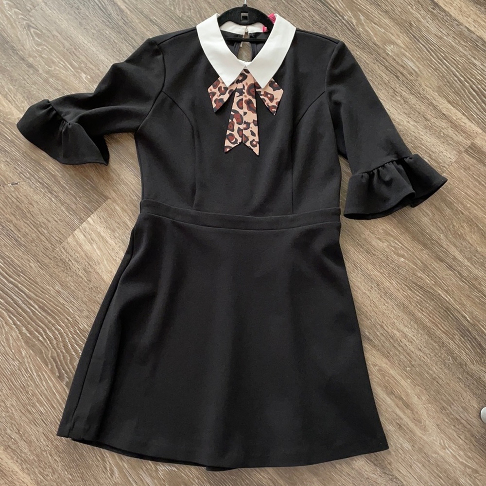 Betsey Johnson Leopard & Black Dress